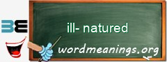 WordMeaning blackboard for ill-natured